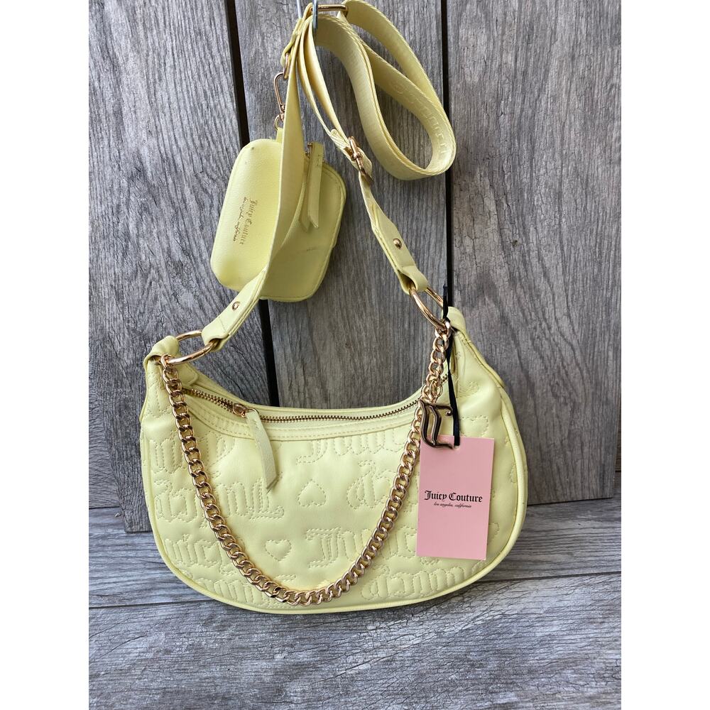 Juicy Couture | Yellow Logo Crossbody Bag with Coin Pouch